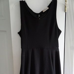 Altard State Black Stretchy Drawstring Flare Dress